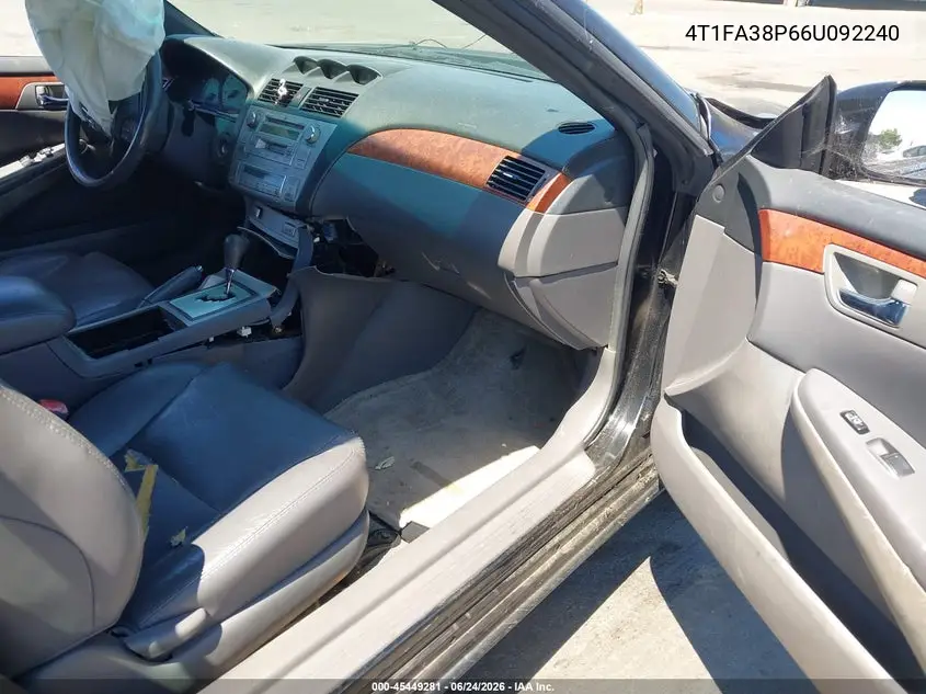 2006 Toyota Camry Solara Sle VIN: 4T1FA38P66U092240 Lot: 45449281