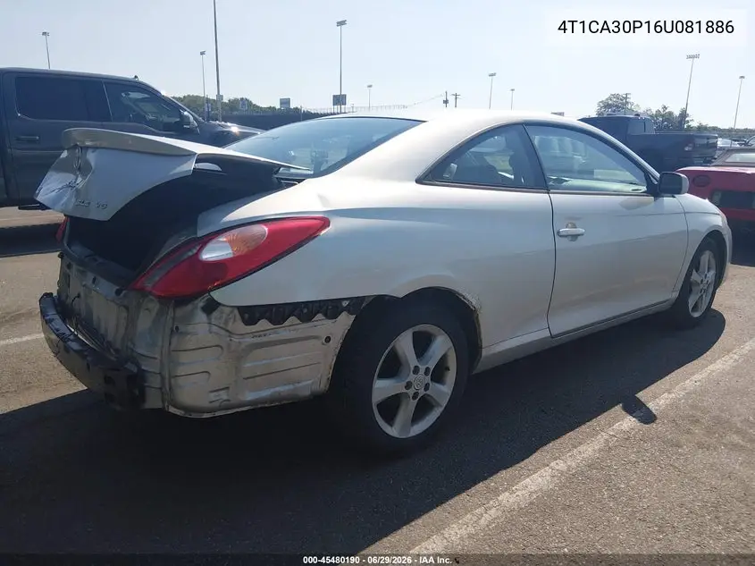 2006 Toyota Camry Solara Sle V6 VIN: 4T1CA30P16U081886 Lot: 45480190