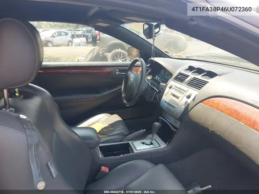 2006 Toyota Camry Solara Sle VIN: 4T1FA38P46U072360 Lot: 45482716