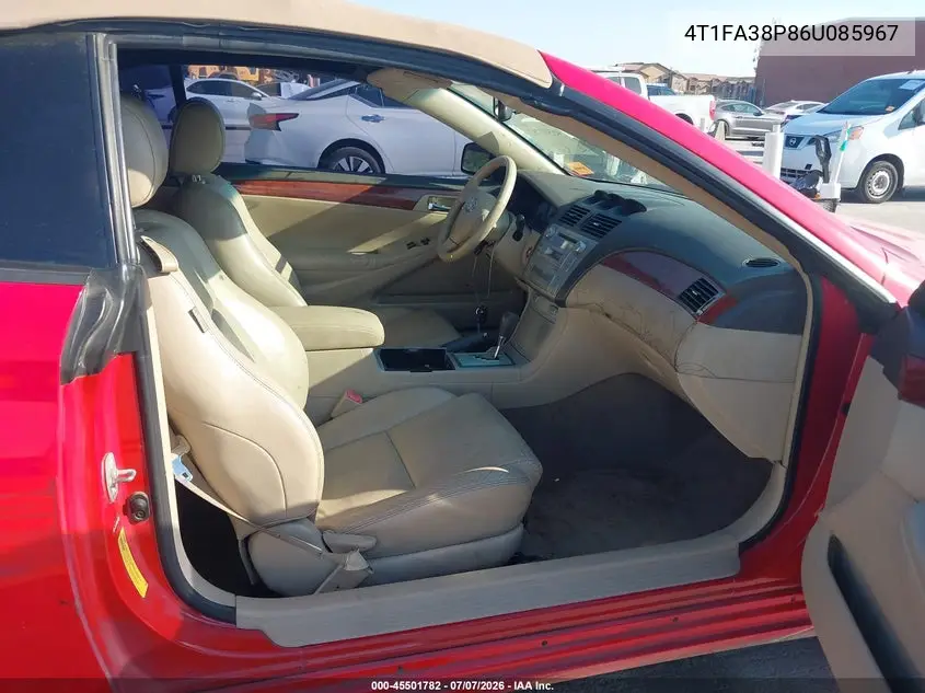 2006 Toyota Camry Solara Sle VIN: 4T1FA38P86U085967 Lot: 45501782