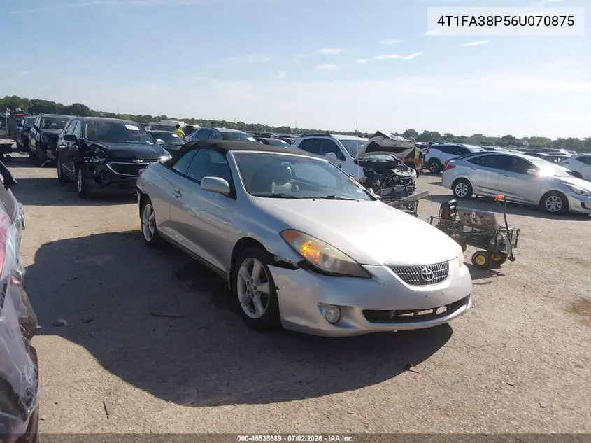 2006 Toyota Camry Solara Sle VIN: 4T1FA38P56U070875 Lot: 45535589