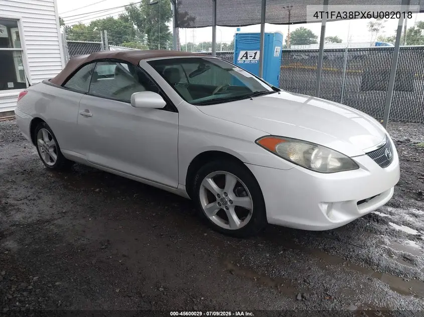 2006 Toyota Camry Solara Sle VIN: 4T1FA38PX6U082018 Lot: 45600029
