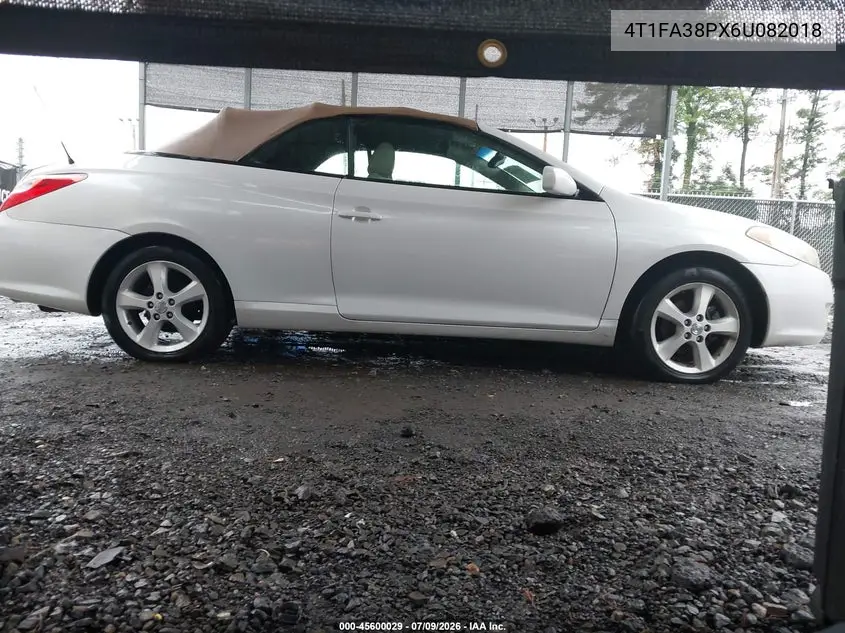 2006 Toyota Camry Solara Sle VIN: 4T1FA38PX6U082018 Lot: 45600029