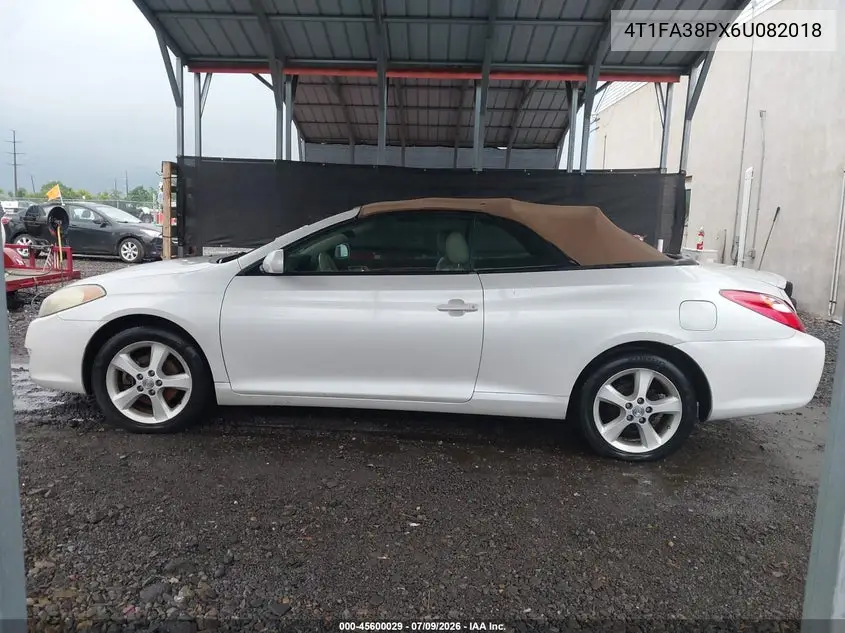 2006 Toyota Camry Solara Sle VIN: 4T1FA38PX6U082018 Lot: 45600029