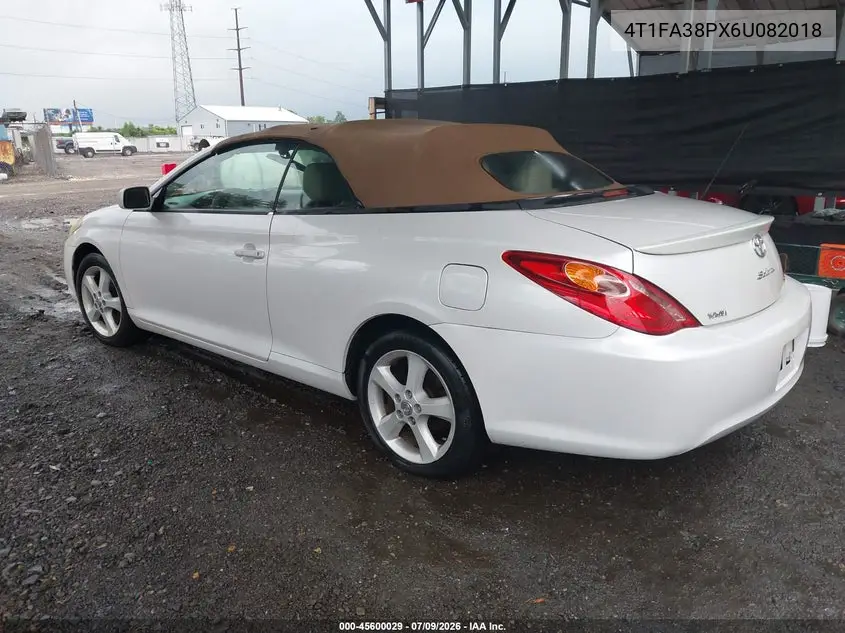 2006 Toyota Camry Solara Sle VIN: 4T1FA38PX6U082018 Lot: 45600029