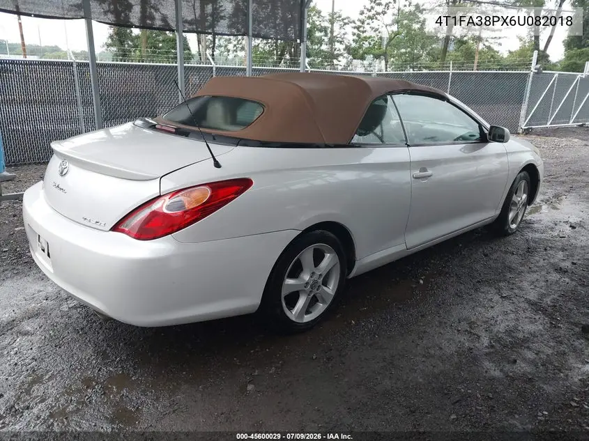 2006 Toyota Camry Solara Sle VIN: 4T1FA38PX6U082018 Lot: 45600029