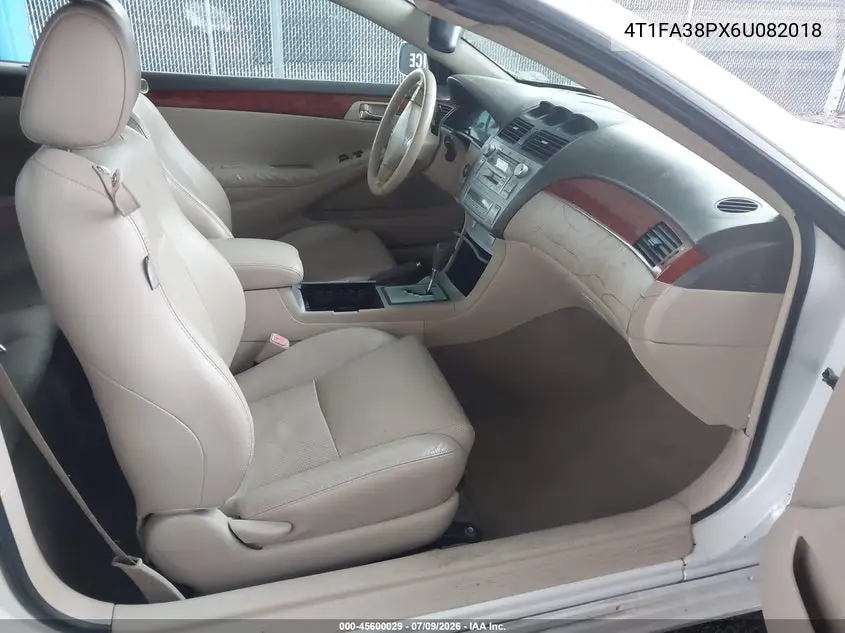 2006 Toyota Camry Solara Sle VIN: 4T1FA38PX6U082018 Lot: 45600029