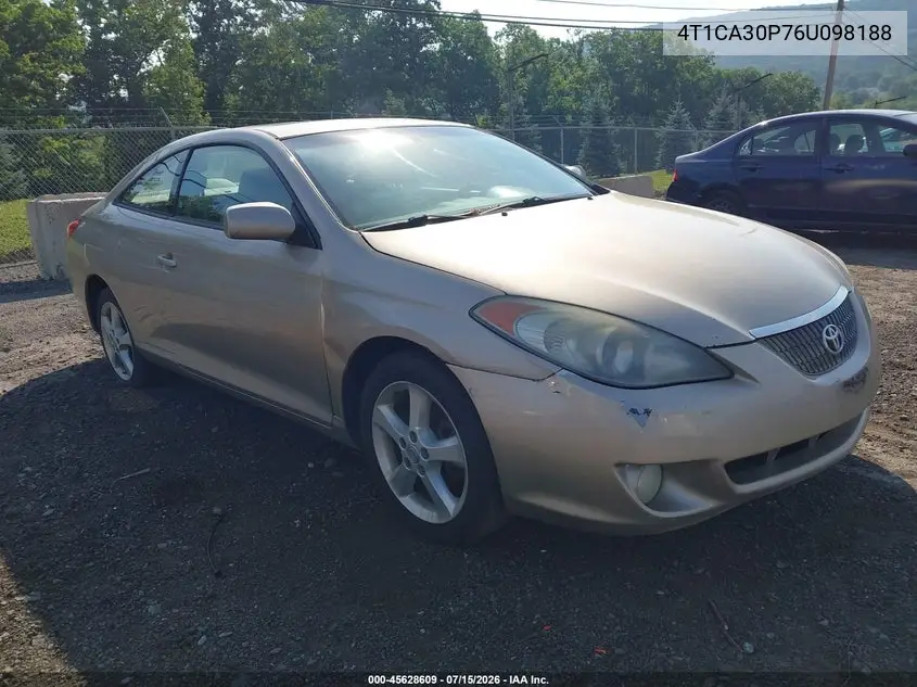 2006 Toyota Camry Solara Sle V6 VIN: 4T1CA30P76U098188 Lot: 45628609