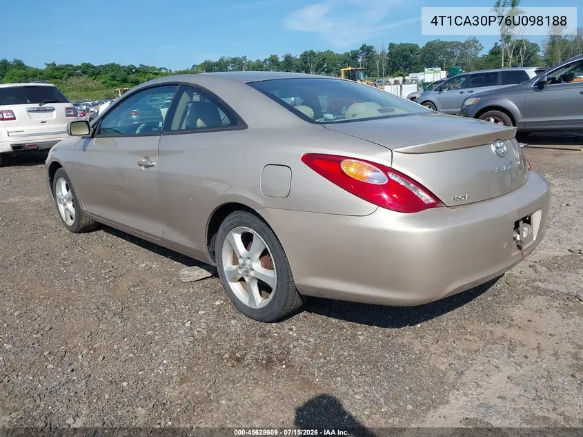 2006 Toyota Camry Solara Sle V6 VIN: 4T1CA30P76U098188 Lot: 45628609