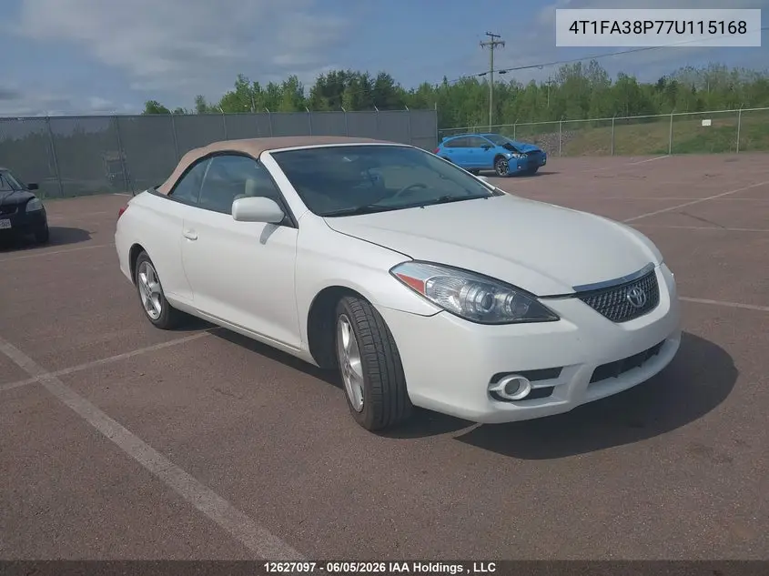 2007 Toyota Camry Solara Se/Sle VIN: 4T1FA38P77U115168 Lot: 12627097