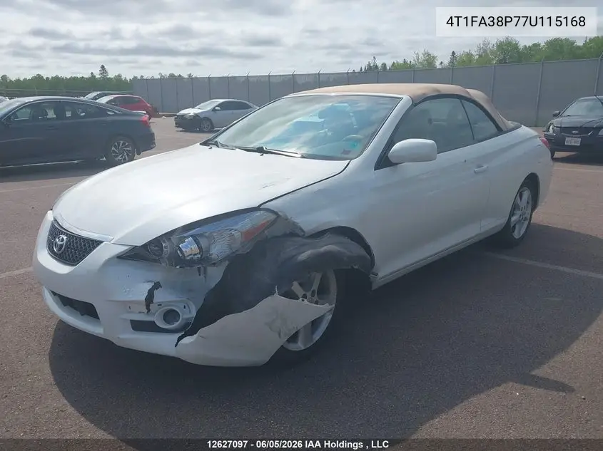 2007 Toyota Camry Solara Se/Sle VIN: 4T1FA38P77U115168 Lot: 12627097