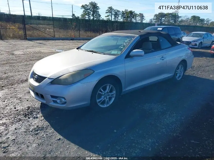 4T1FA38P47U110638 2007 Toyota Camry Solara Se