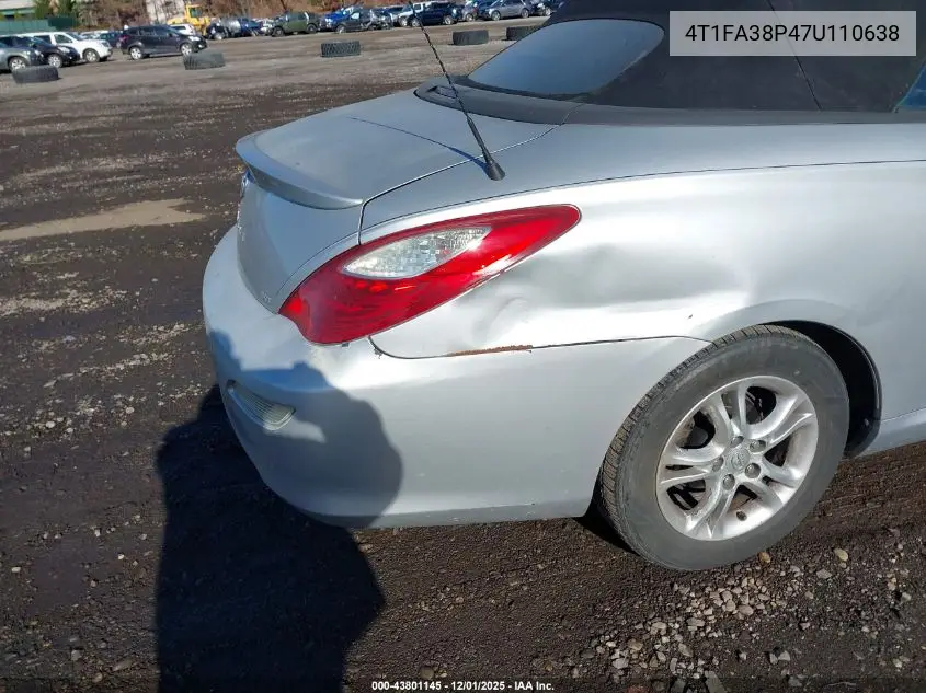 4T1FA38P47U110638 2007 Toyota Camry Solara Se