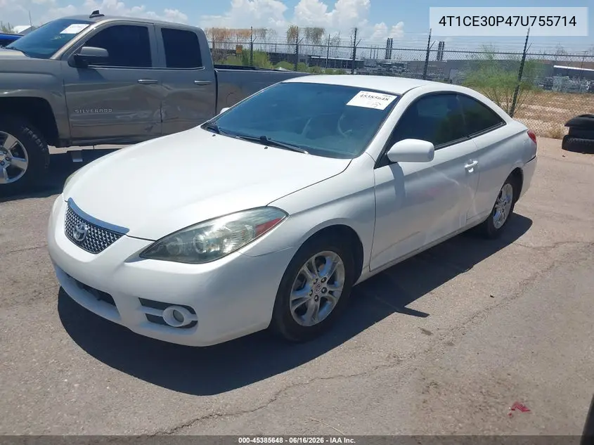2007 Toyota Camry Solara Se VIN: 4T1CE30P47U755714 Lot: 45385648