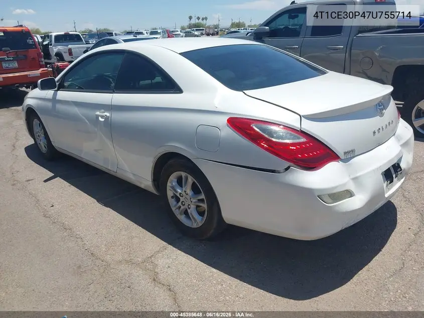 2007 Toyota Camry Solara Se VIN: 4T1CE30P47U755714 Lot: 45385648