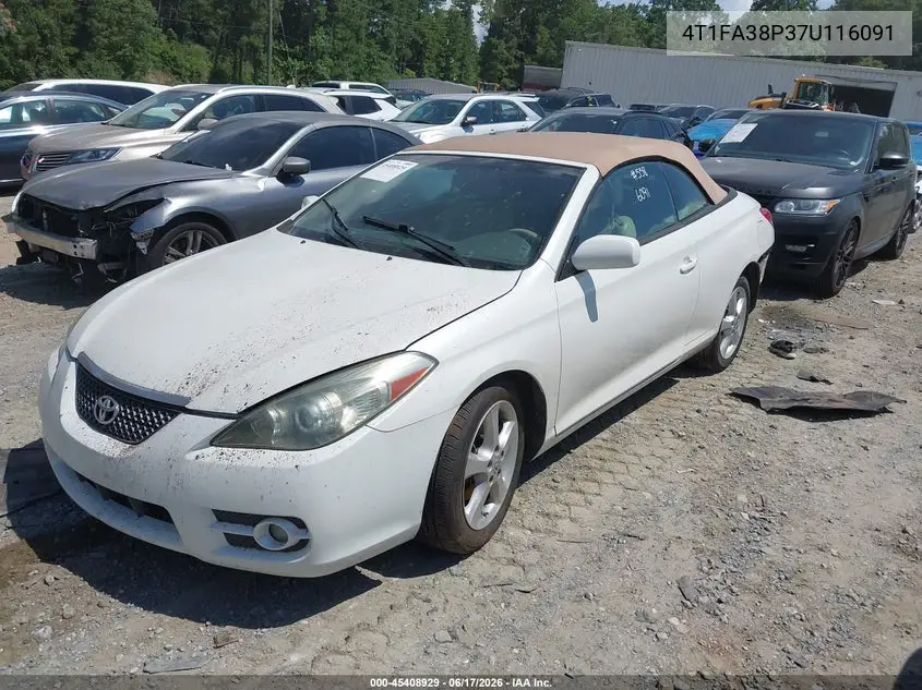 2007 Toyota Camry Solara Sle VIN: 4T1FA38P37U116091 Lot: 45408929