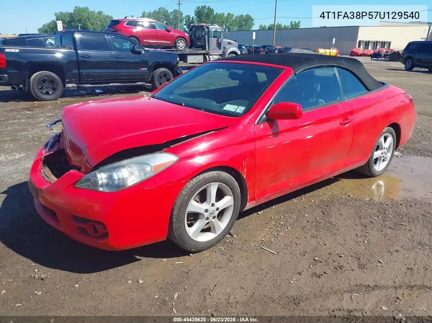 2007 Toyota Camry Solara Sle VIN: 4T1FA38P57U129540 Lot: 45435620