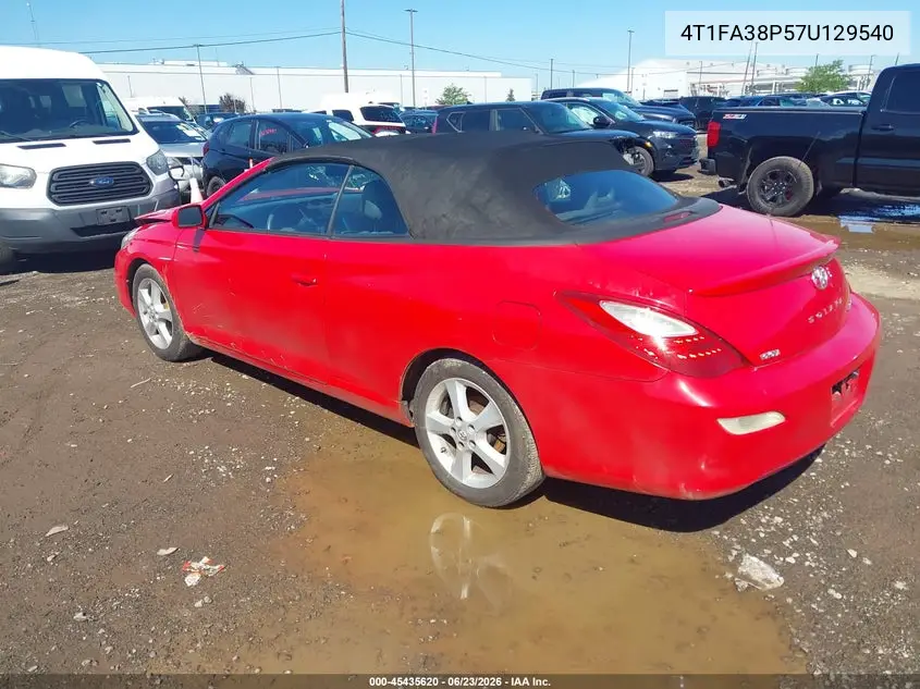 2007 Toyota Camry Solara Sle VIN: 4T1FA38P57U129540 Lot: 45435620