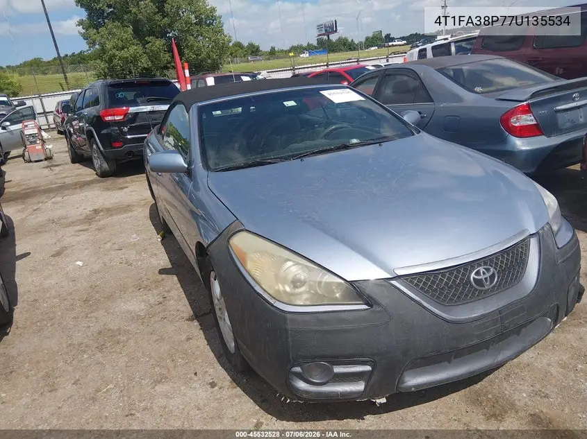 2007 Toyota Camry Solara Se VIN: 4T1FA38P77U135534 Lot: 45532528