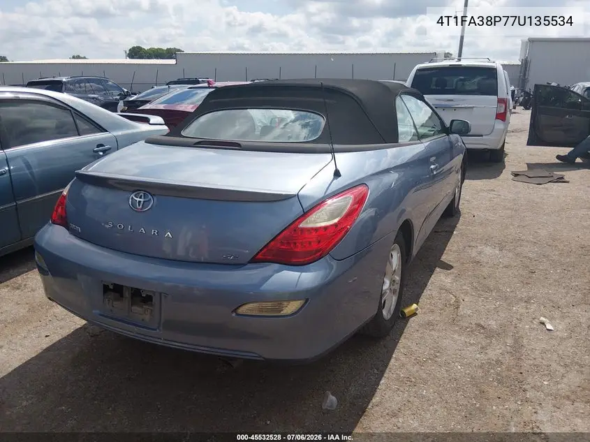 2007 Toyota Camry Solara Se VIN: 4T1FA38P77U135534 Lot: 45532528
