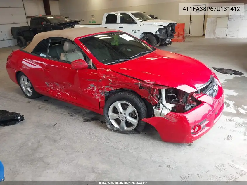 2007 Toyota Camry Solara Sle VIN: 4T1FA38P67U131412 Lot: 45560210
