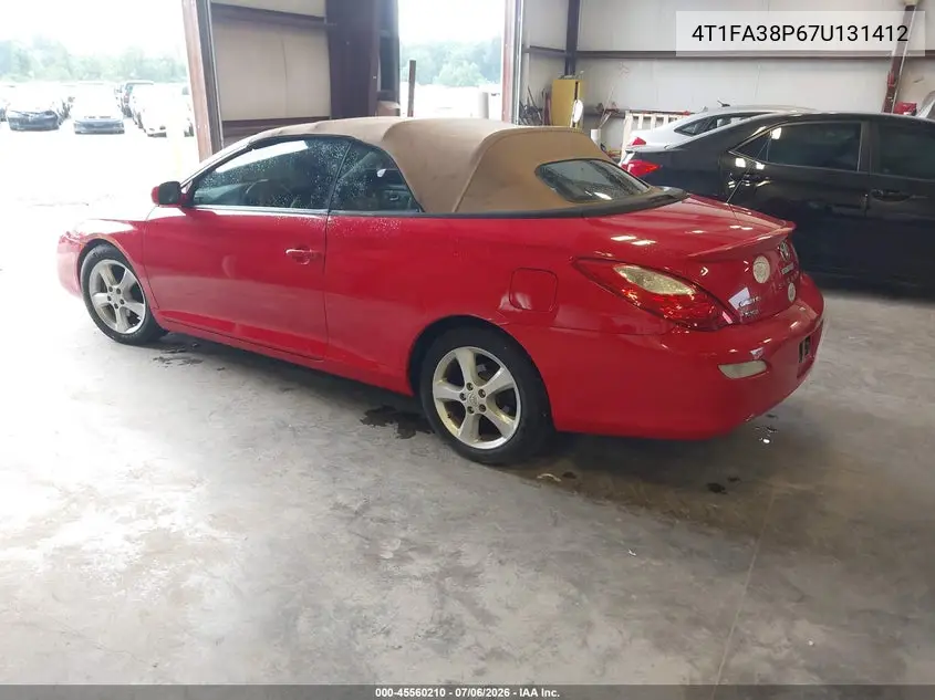 2007 Toyota Camry Solara Sle VIN: 4T1FA38P67U131412 Lot: 45560210