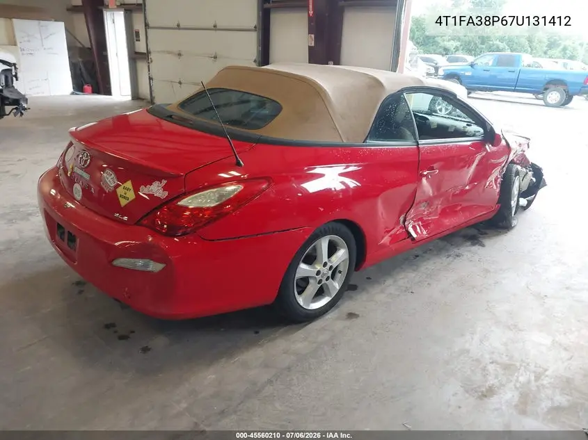 2007 Toyota Camry Solara Sle VIN: 4T1FA38P67U131412 Lot: 45560210