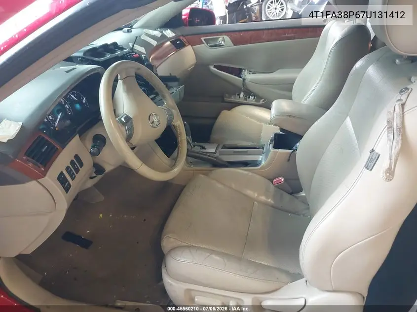 2007 Toyota Camry Solara Sle VIN: 4T1FA38P67U131412 Lot: 45560210
