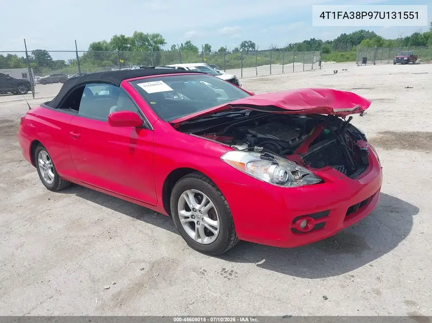 2007 Toyota Camry Solara Se VIN: 4T1FA38P97U131551 Lot: 45608015