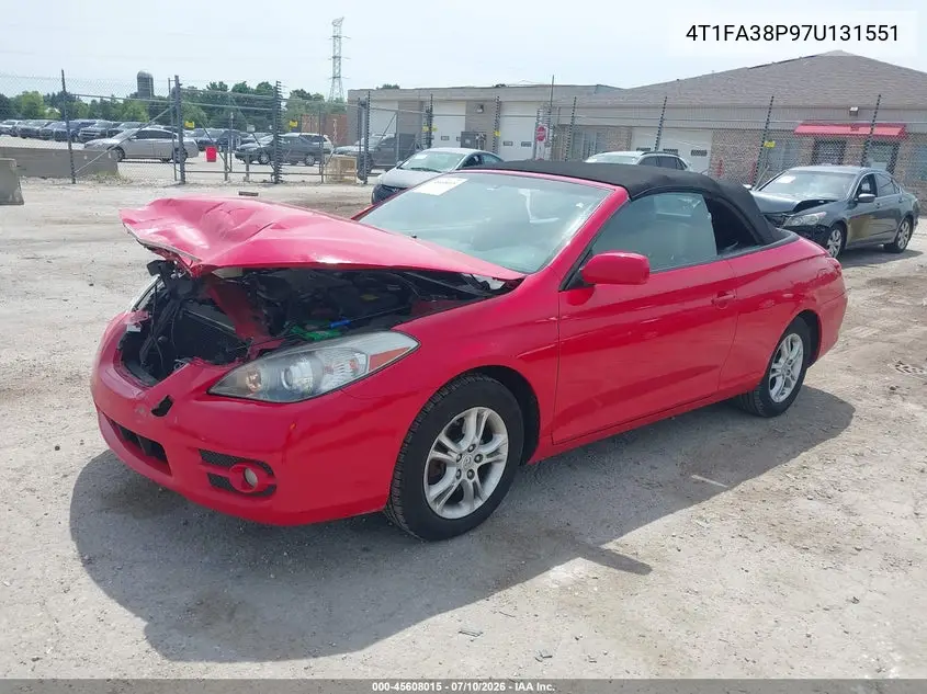 2007 Toyota Camry Solara Se VIN: 4T1FA38P97U131551 Lot: 45608015