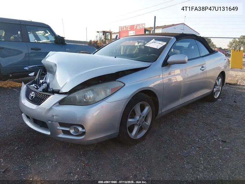 2007 Toyota Camry Solara Sle VIN: 4T1FA38P47U131649 Lot: 45611866