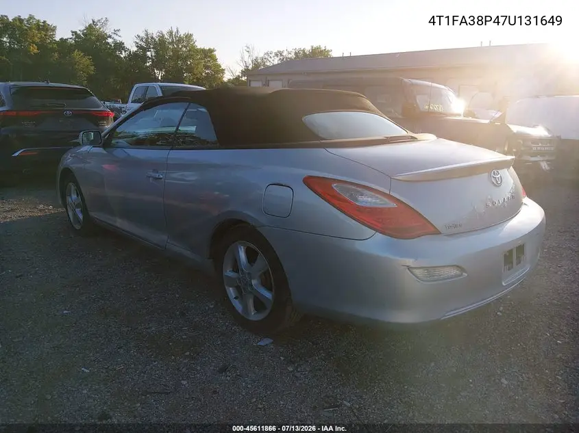 2007 Toyota Camry Solara Sle VIN: 4T1FA38P47U131649 Lot: 45611866