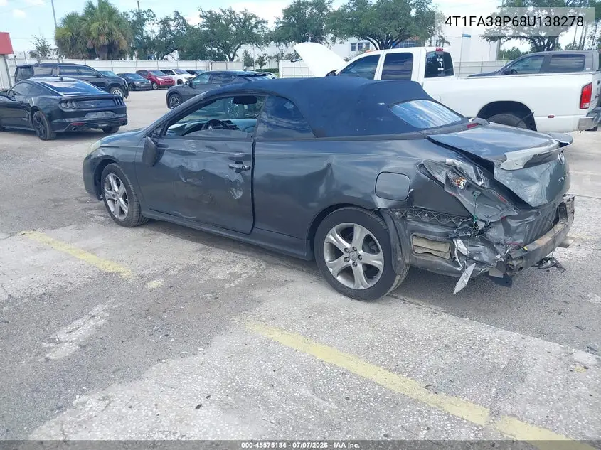 2008 Toyota Camry Solara Sport VIN: 4T1FA38P68U138278 Lot: 45575184