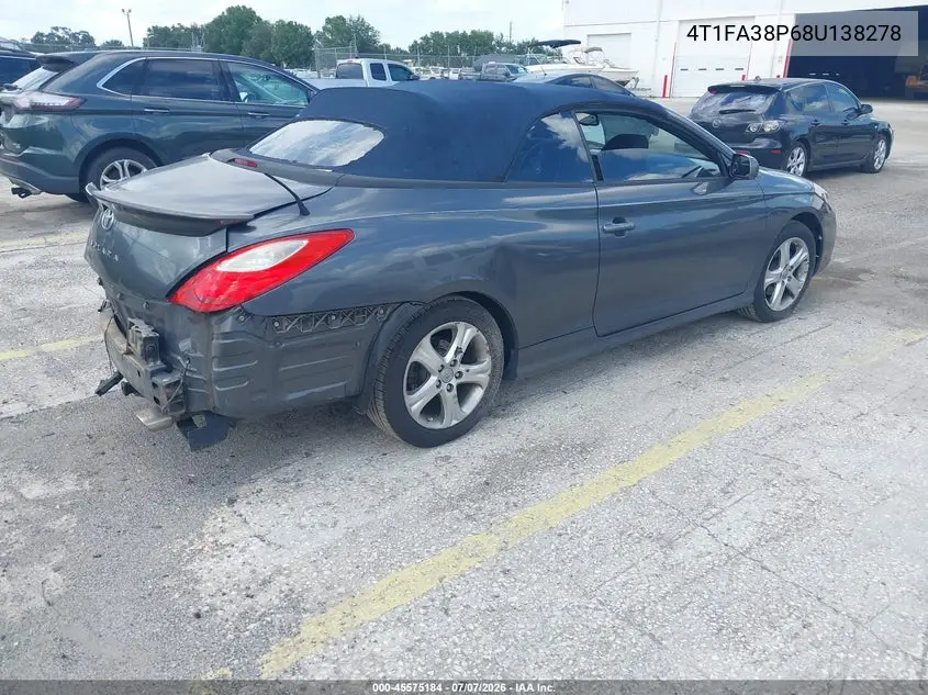 2008 Toyota Camry Solara Sport VIN: 4T1FA38P68U138278 Lot: 45575184