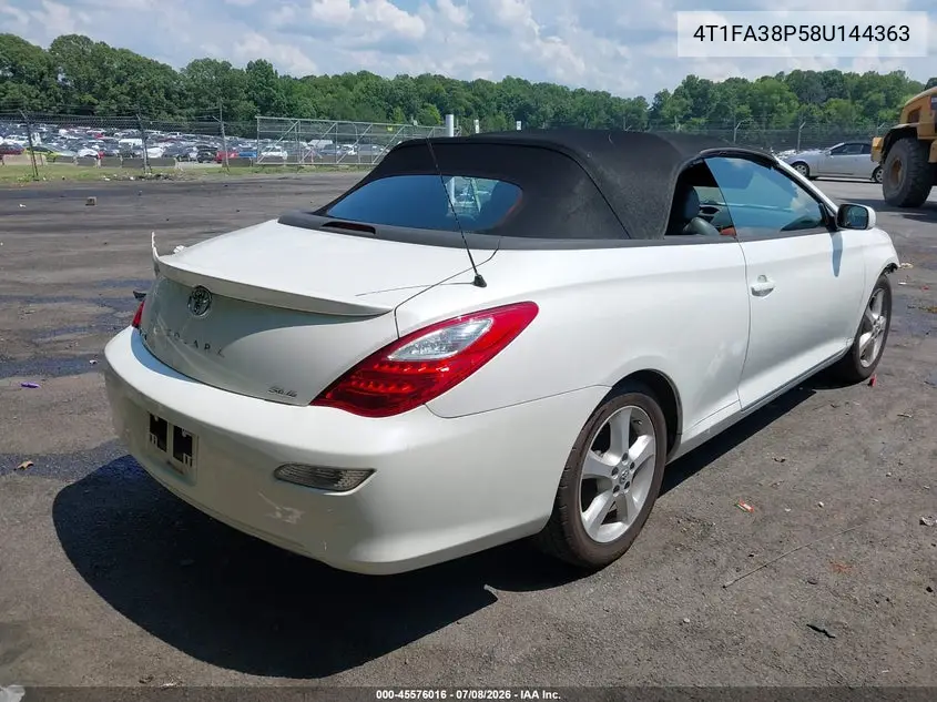 2008 Toyota Camry Solara Sle VIN: 4T1FA38P58U144363 Lot: 45576016