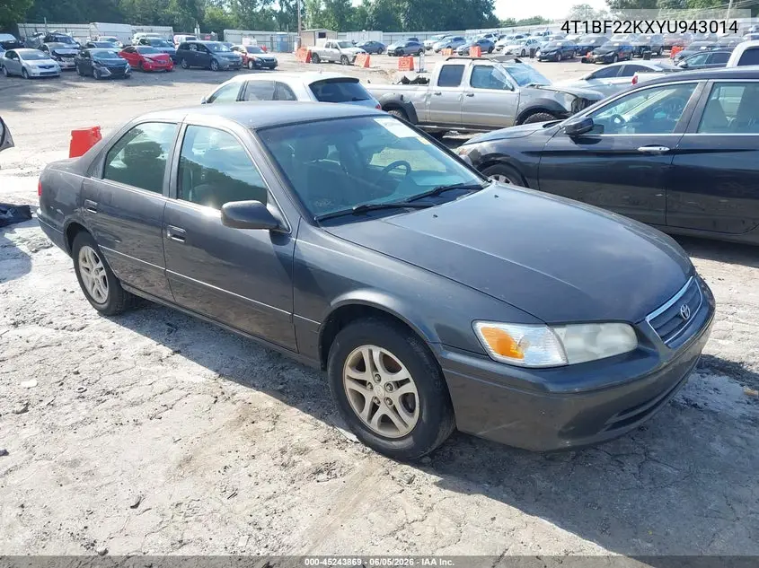 2000 Toyota Camry Le V6 VIN: 4T1BF22KXYU943014 Lot: 45243869
