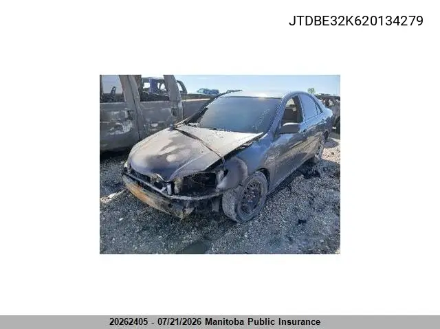 2002 Toyota Camry Le VIN: JTDBE32K620134279 Lot: 20262405