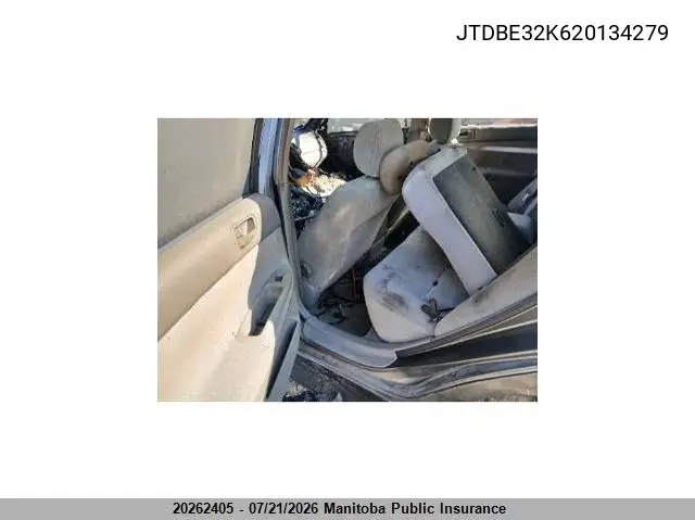 2002 Toyota Camry Le VIN: JTDBE32K620134279 Lot: 20262405