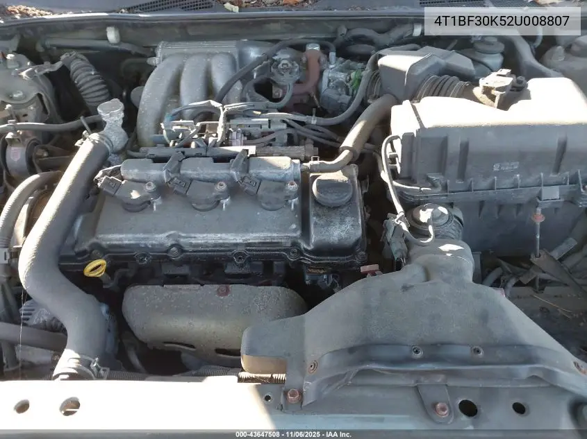 4T1BF30K52U008807 2002 Toyota Camry Xle V6