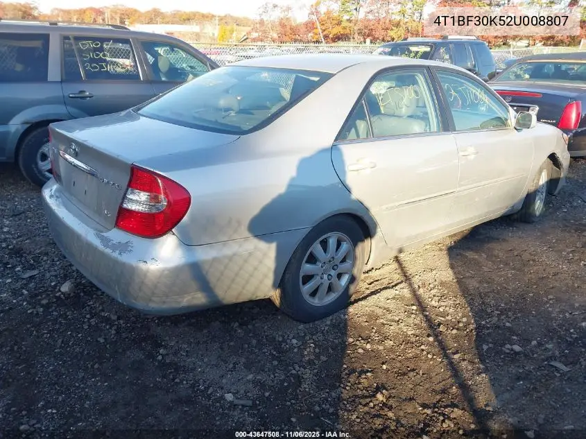 4T1BF30K52U008807 2002 Toyota Camry Xle V6