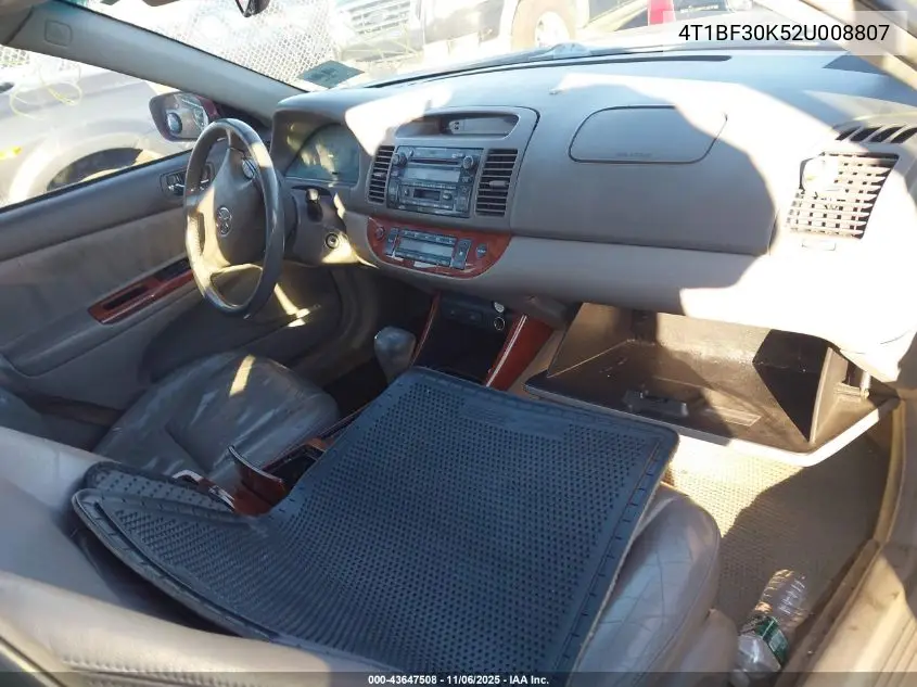 4T1BF30K52U008807 2002 Toyota Camry Xle V6