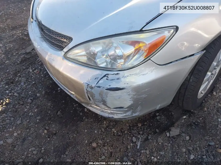 4T1BF30K52U008807 2002 Toyota Camry Xle V6
