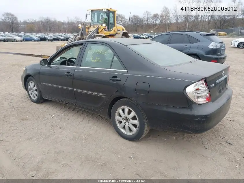 4T1BF30K62U005012 2002 Toyota Camry Xle V6