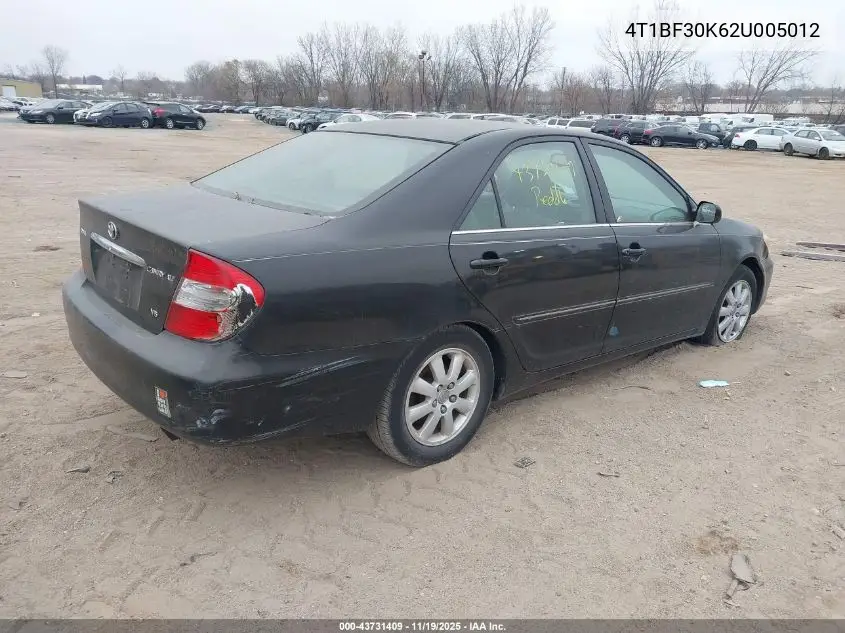 4T1BF30K62U005012 2002 Toyota Camry Xle V6