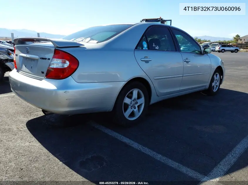 2003 Toyota Camry Se V6 VIN: 4T1BF32K73U060096 Lot: 45253276
