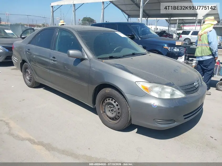 2003 Toyota Camry Le VIN: 4T1BE32K93U775142 Lot: 45594935
