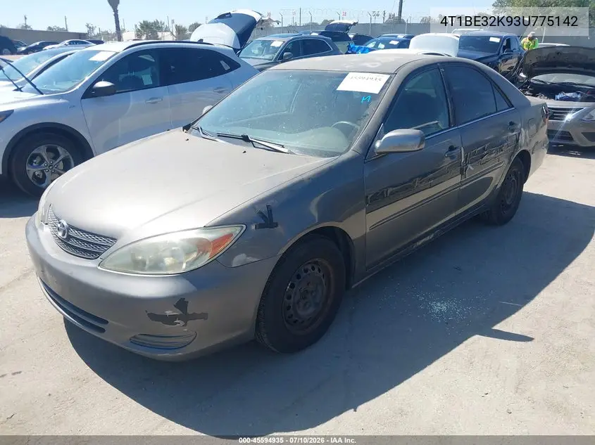 2003 Toyota Camry Le VIN: 4T1BE32K93U775142 Lot: 45594935