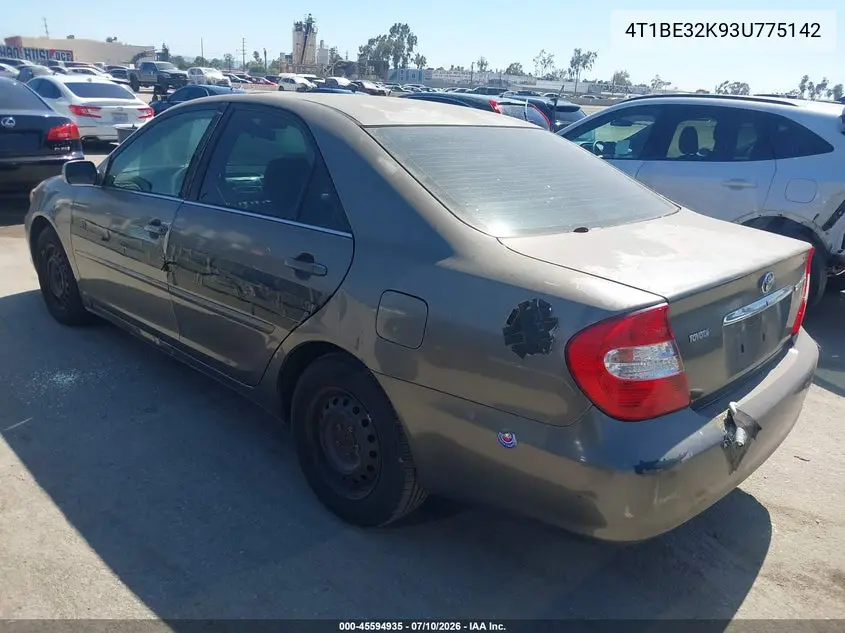 2003 Toyota Camry Le VIN: 4T1BE32K93U775142 Lot: 45594935