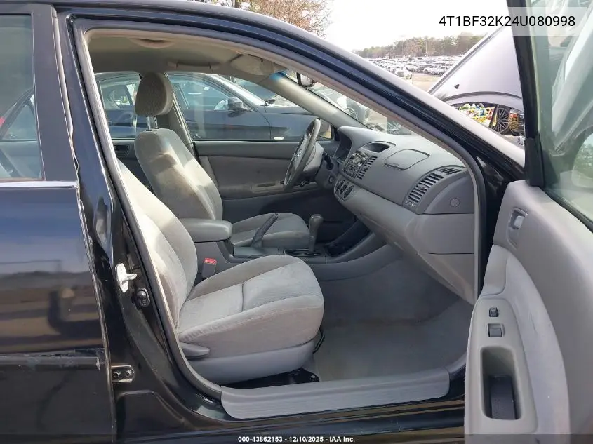 4T1BF32K24U080998 2004 Toyota Camry Le V6