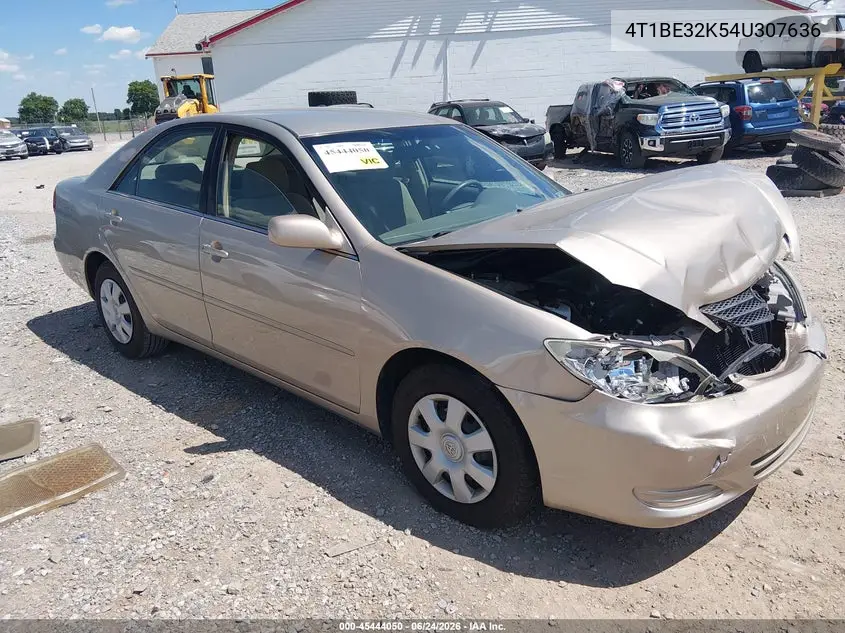 2004 Toyota Camry Le VIN: 4T1BE32K54U307636 Lot: 45444050